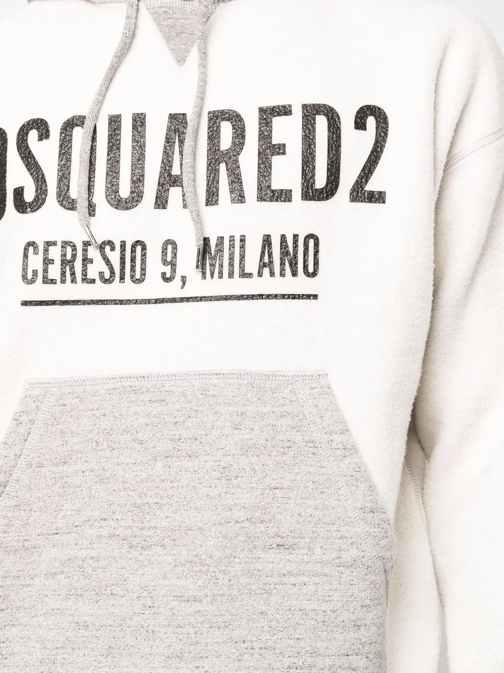 Dsquared2 Logo-print Cotton Hoodie In Grau