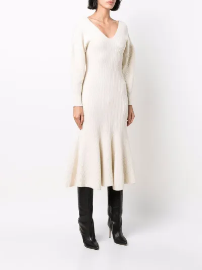 Alexander McQueen peplum hem ribbed 