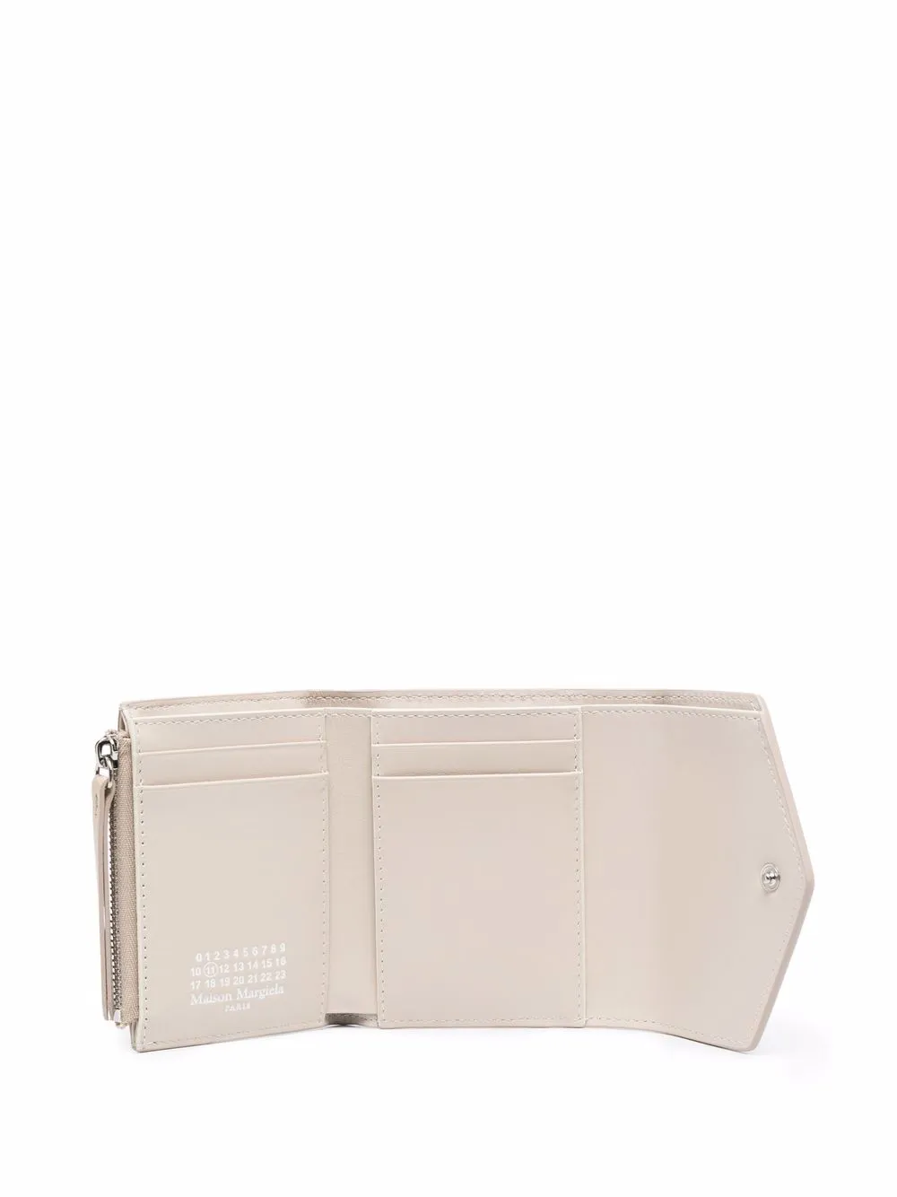 Maison Margiela Leren portemonnee Beige