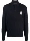 Billionaire embroidered logo-patch polo shirt - Blue