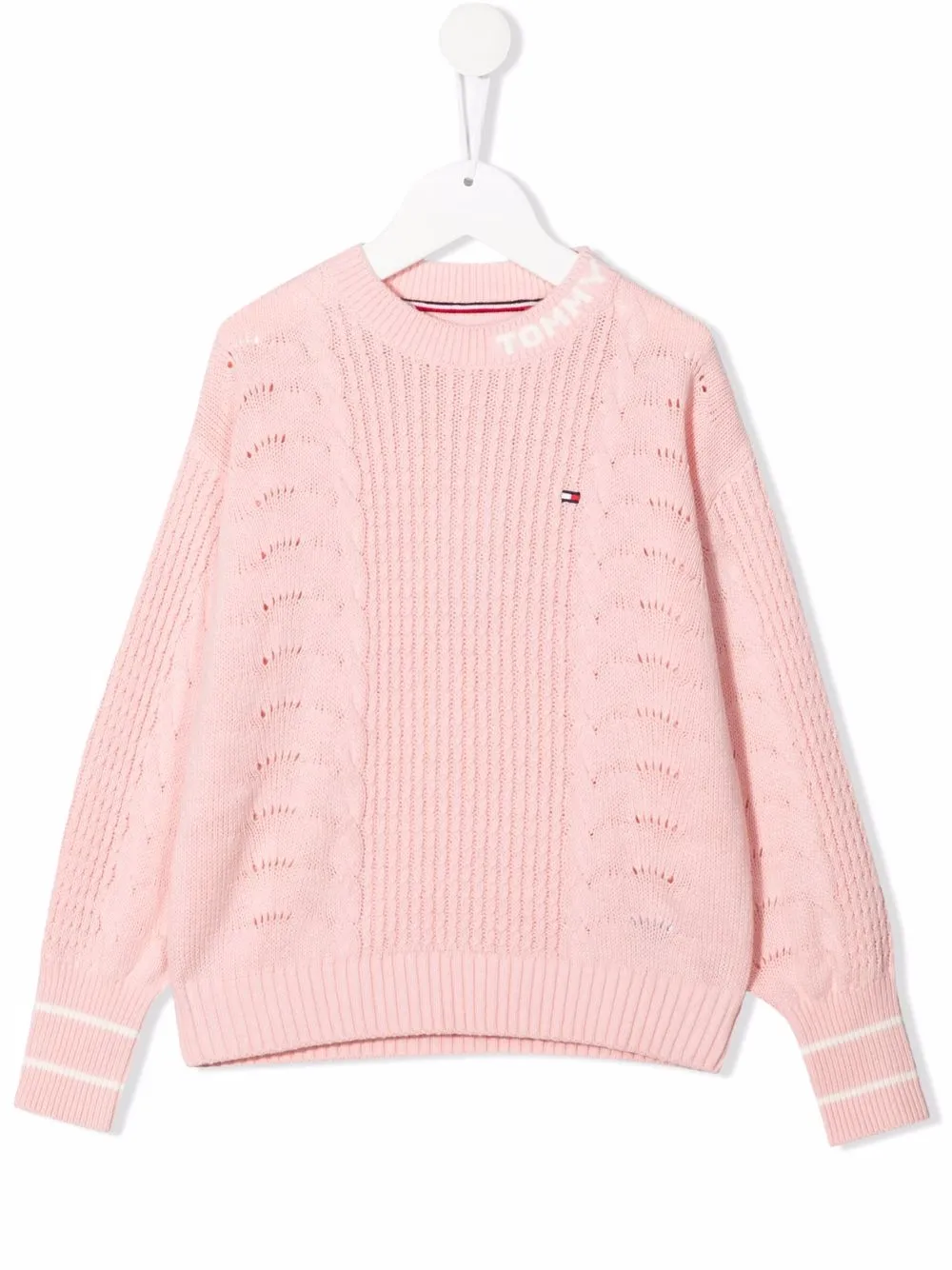 Tommy Hilfiger Junior Trui met geborduurd logo Roze