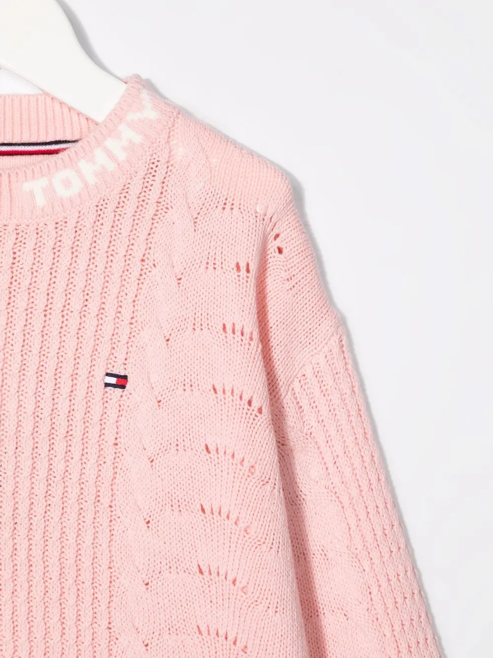 Tommy Hilfiger Junior Trui met geborduurd logo Roze