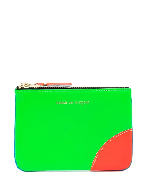 Comme Des Garçons Wallet Super Fluo leather pouch