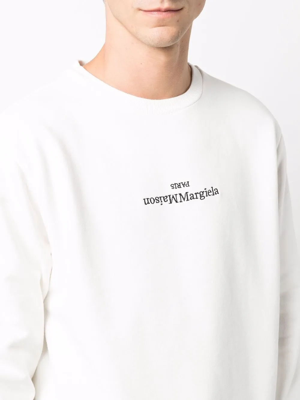 фото Maison margiela толстовка с вышитым логотипом