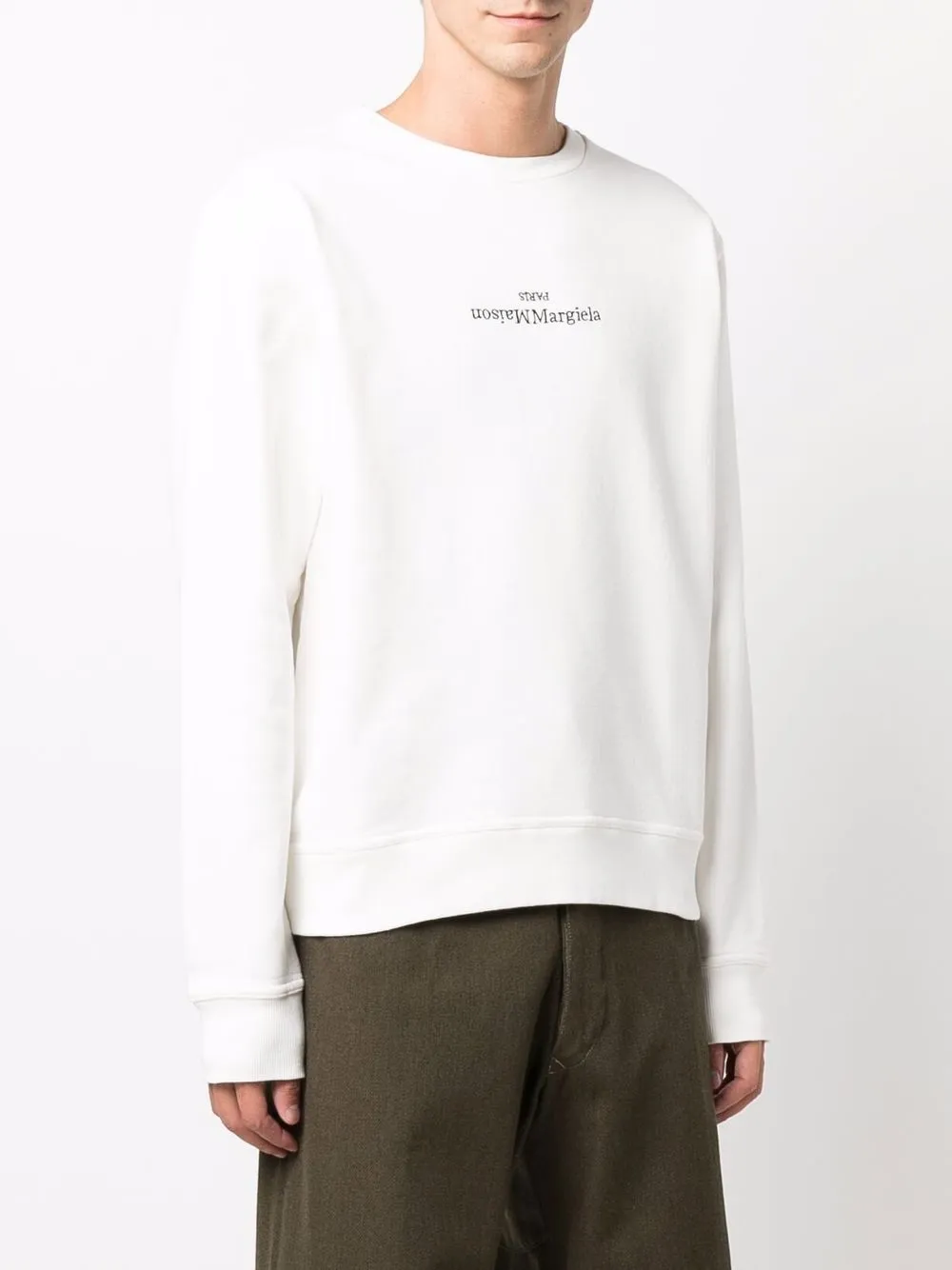 фото Maison margiela толстовка с вышитым логотипом