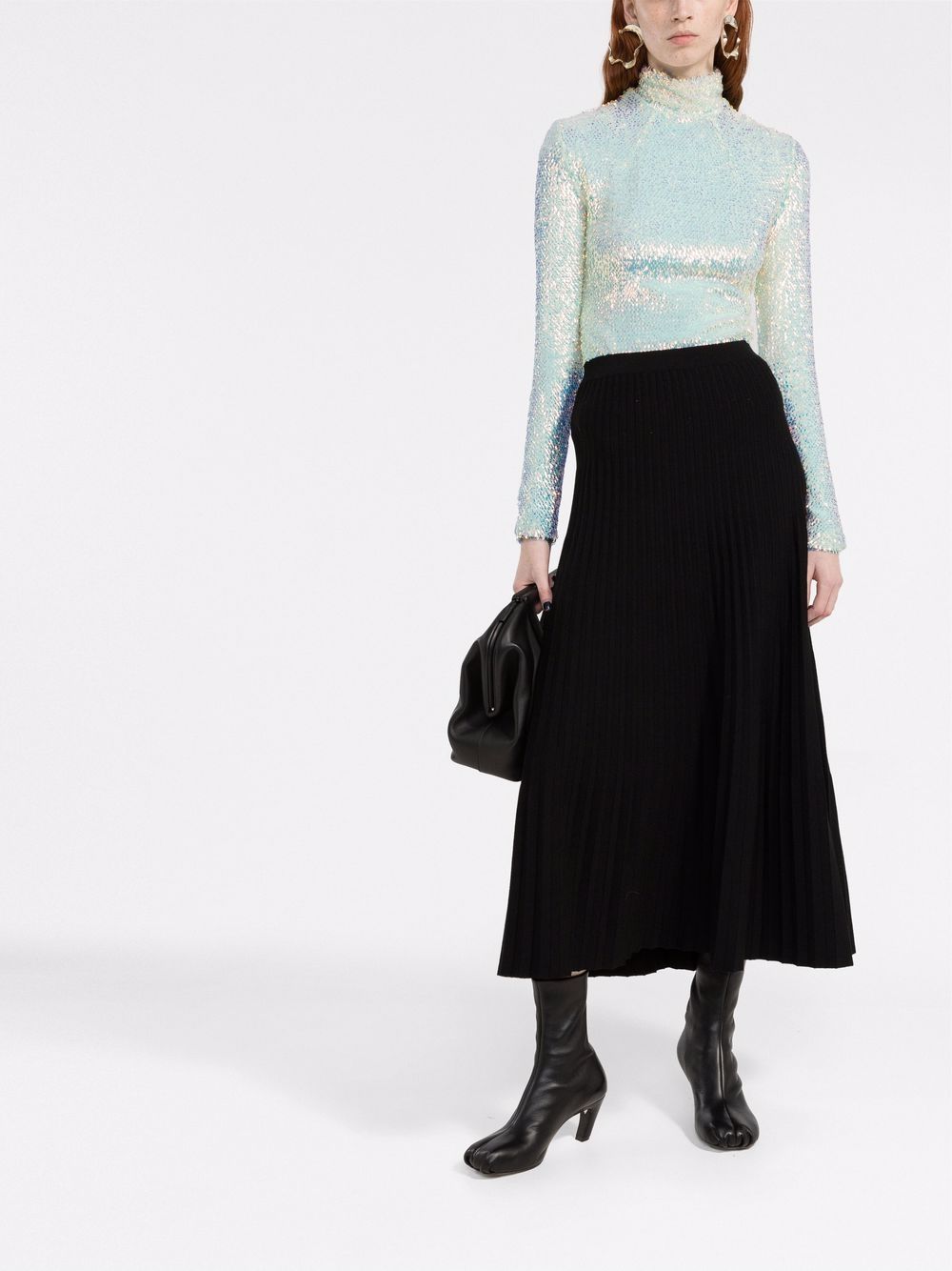 There Was One pleated-knit Midi Skirt - Farfetch