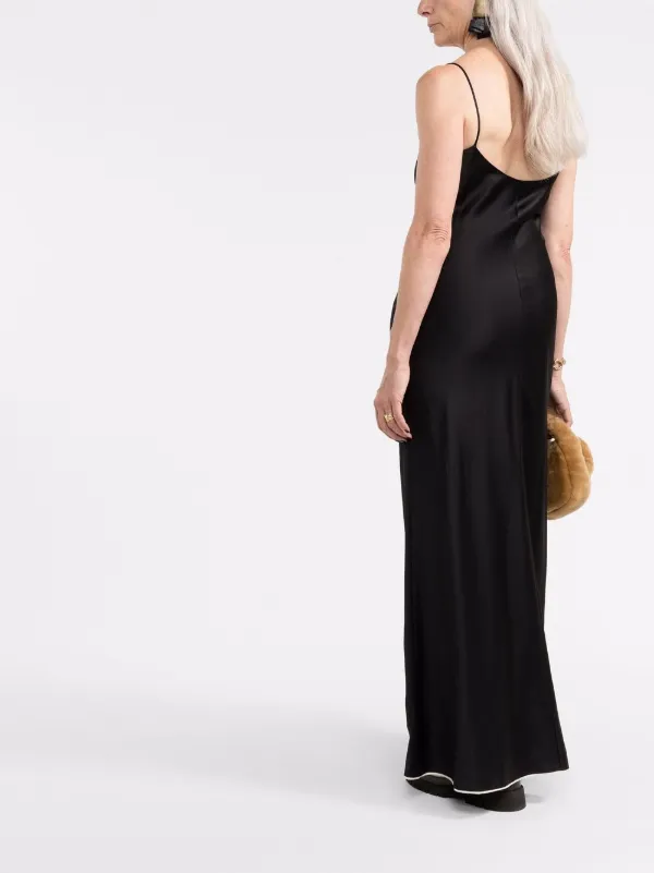black spaghetti strap slip dress