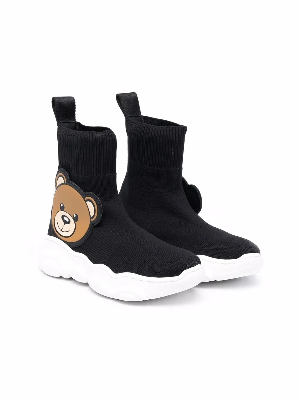 

Moschino Kids tenis con motivo Teddy Bear - Negro