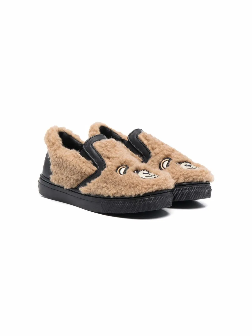 

Moschino Kids tenis bajos con motivo Teddy Bear - Marrón