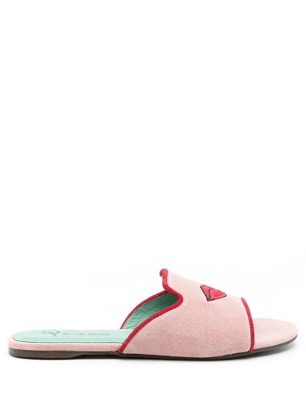 

Blue Bird Shoes sandalias con labios bordados - Rojo