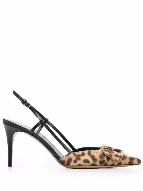 Valentino Garavani Scarpin VLogo com estampa de leopardo