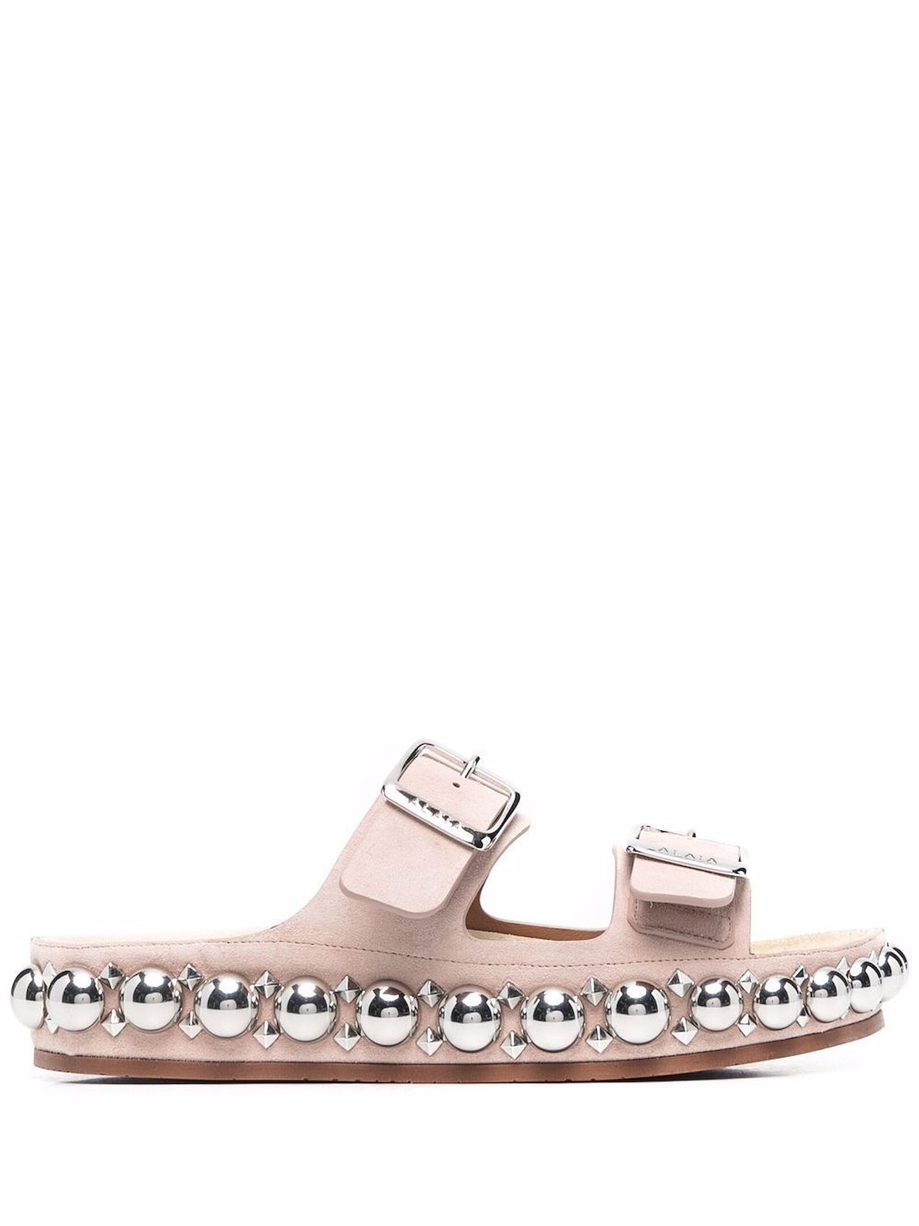 alaia bombe t strap sandals