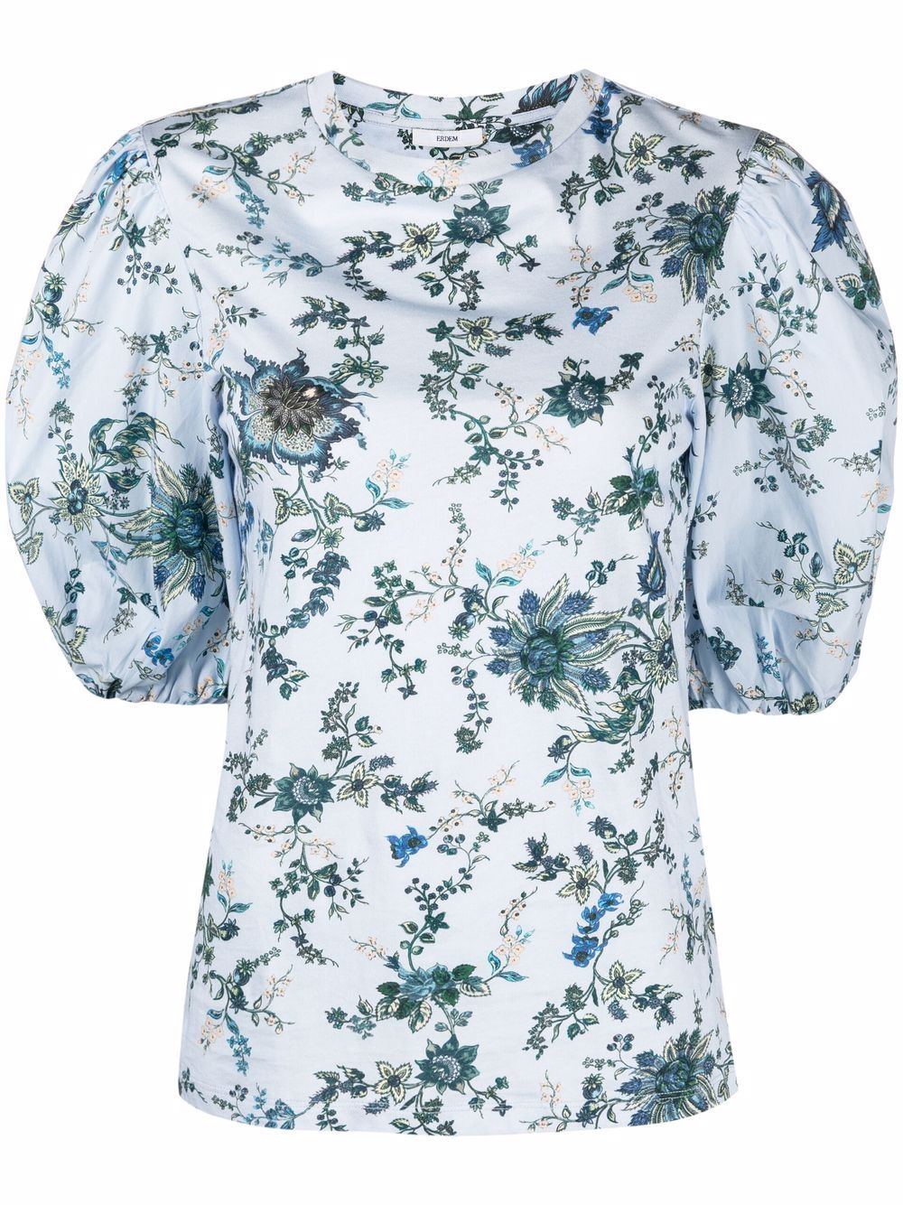 фото Erdem floral-print puff-sleeved blouse