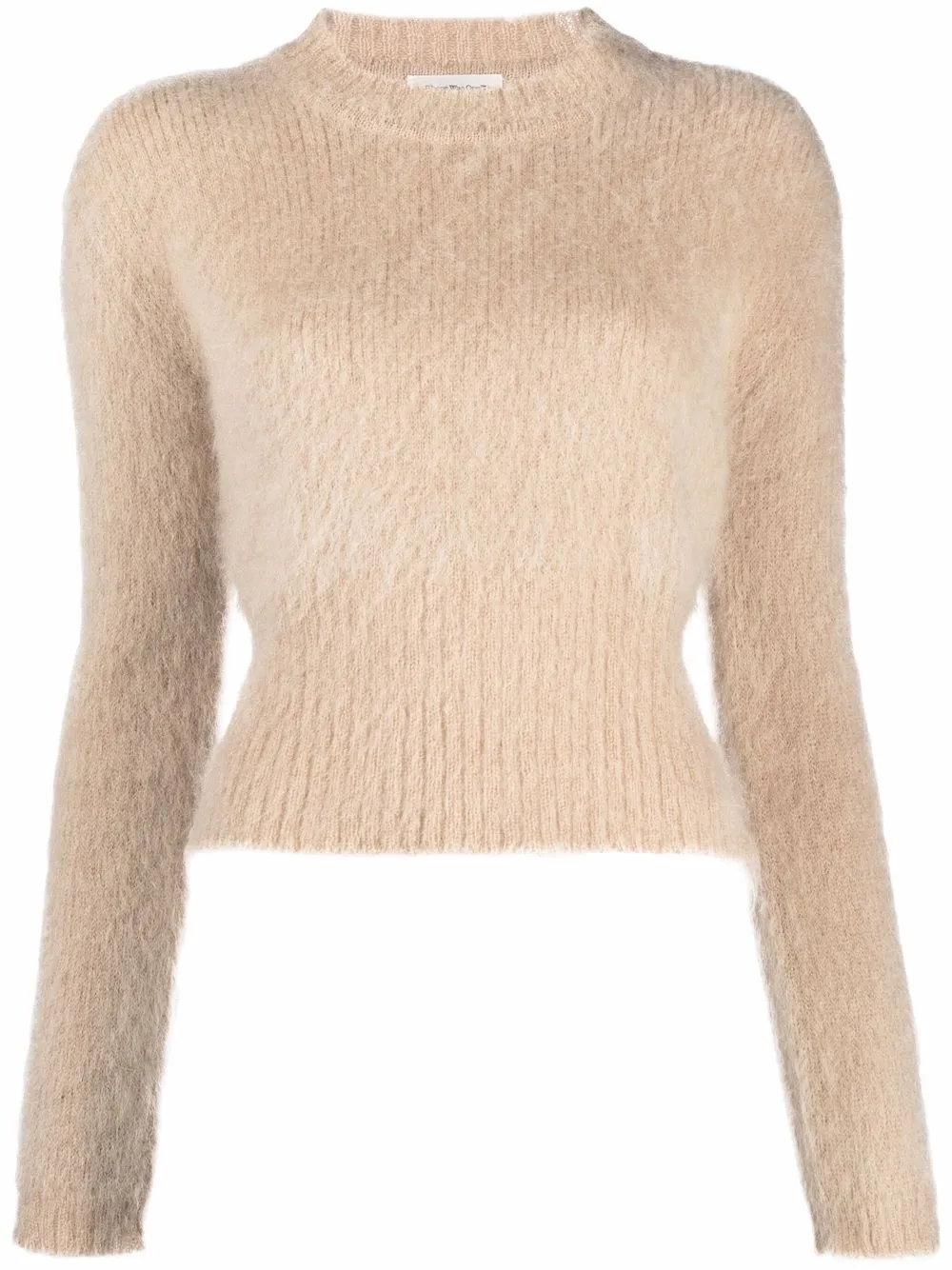 

There Was One textured crew-neck knitted jumper - Neutrals