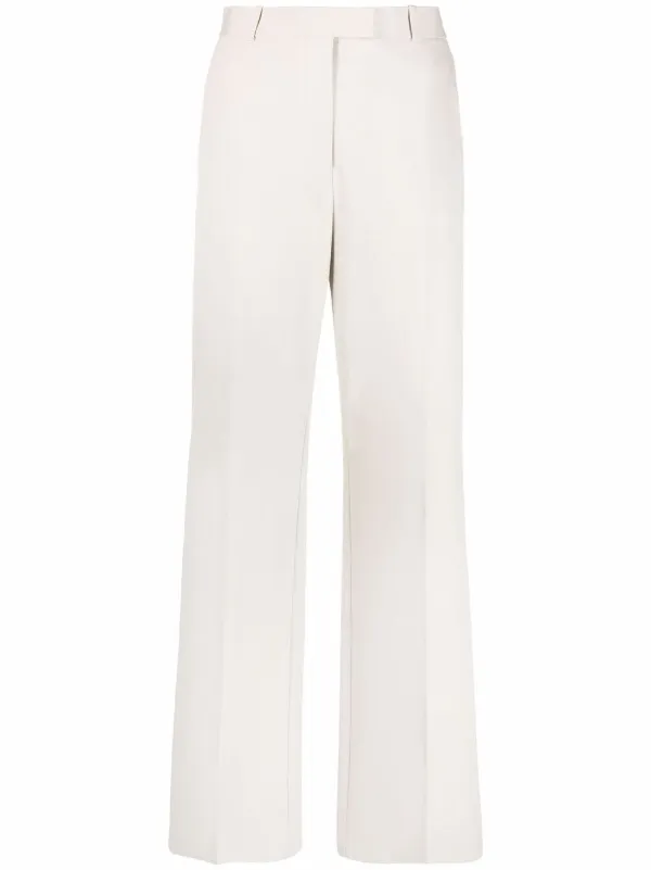 Pantaloni con ruches Farfetch Abbigliamento Pantaloni e jeans Pantaloni Pantaloni a vita alta Toni neutri 