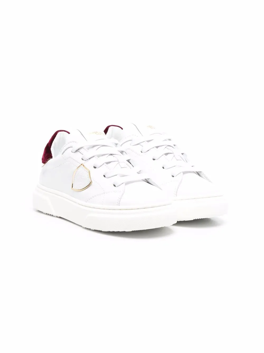 

Philippe Model Kids tenis bajos con agujetas - Blanco
