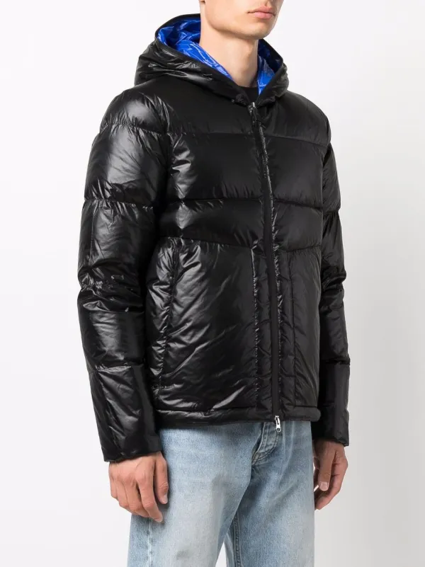 ea7 hooded down jacket
