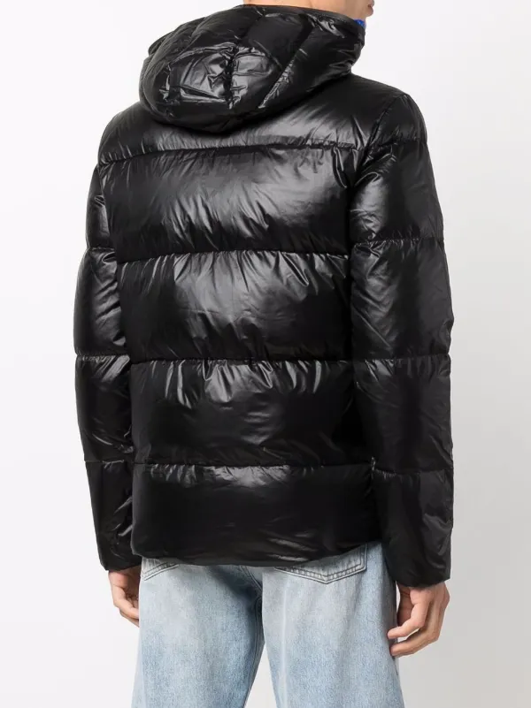 ea7 hooded down jacket