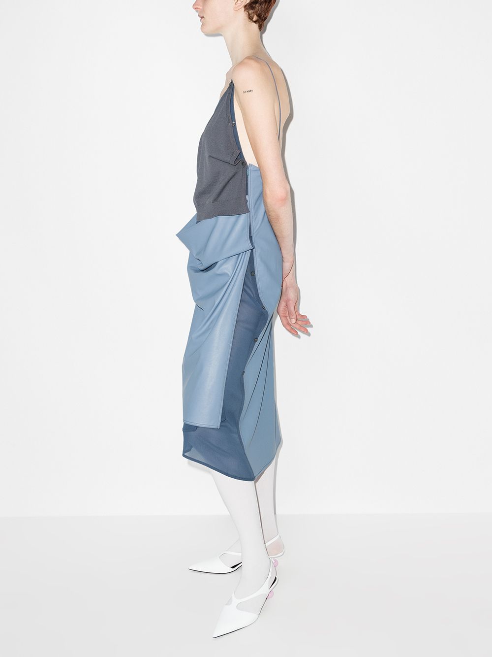 Y/Project Midi-jurk met vlakken - Blauw