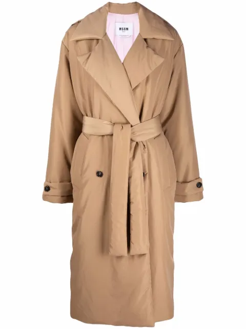 msgm denim trench coat