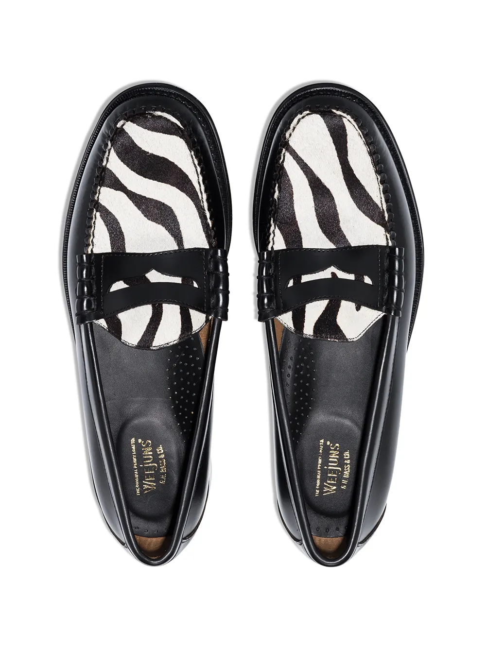 G.H. Bass & Co. Weejuns Heritage Larson Zebra Print Loafers - Farfetch