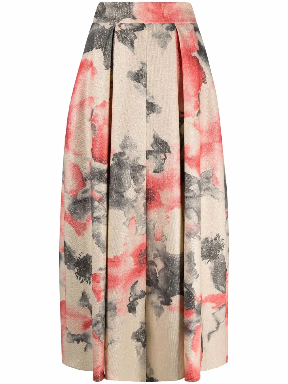 

Talbot Runhof high-waisted floral-print skirt - Neutrals