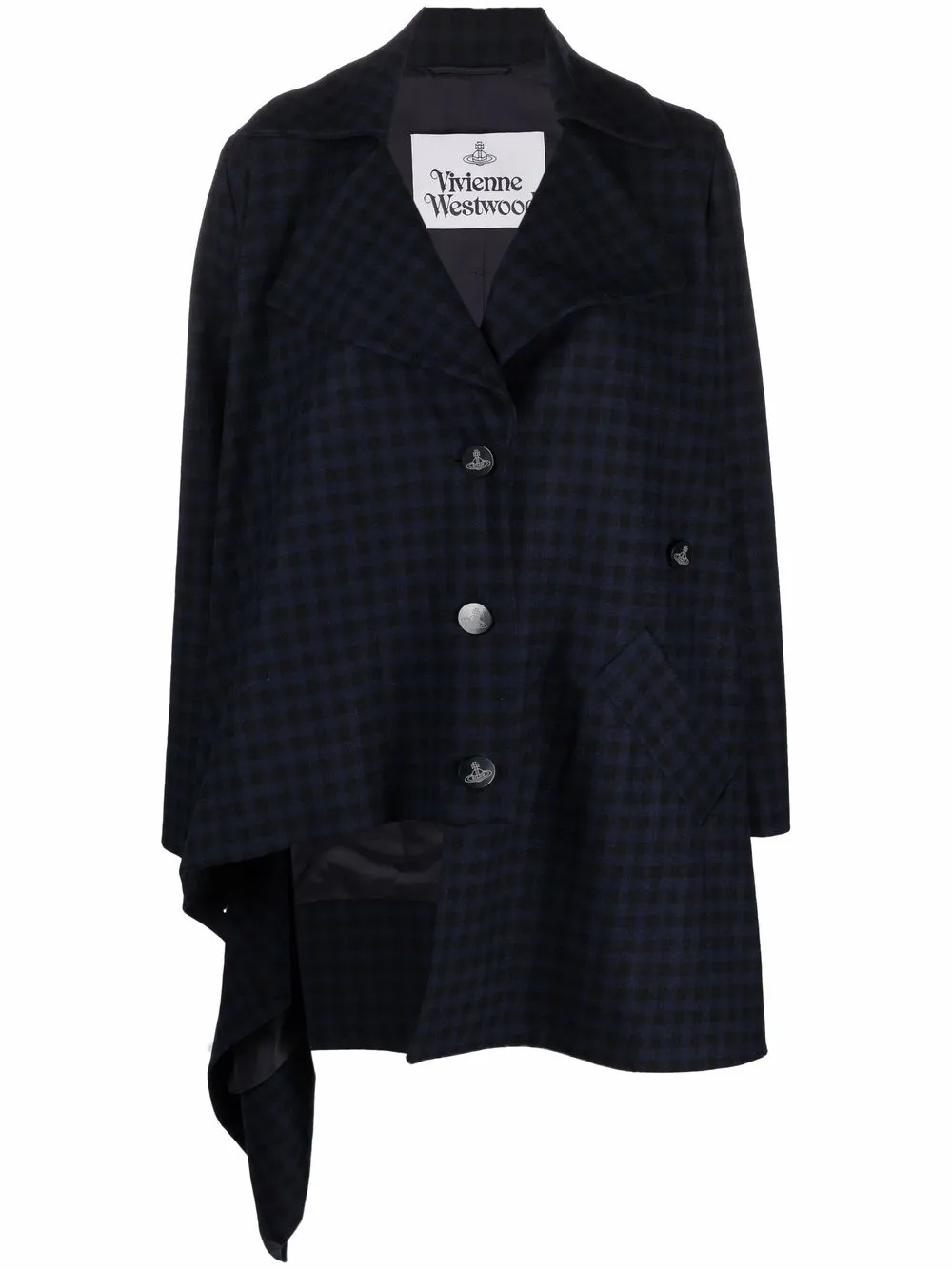 Vivienne Westwood пальто асимметричного кроя в клетку