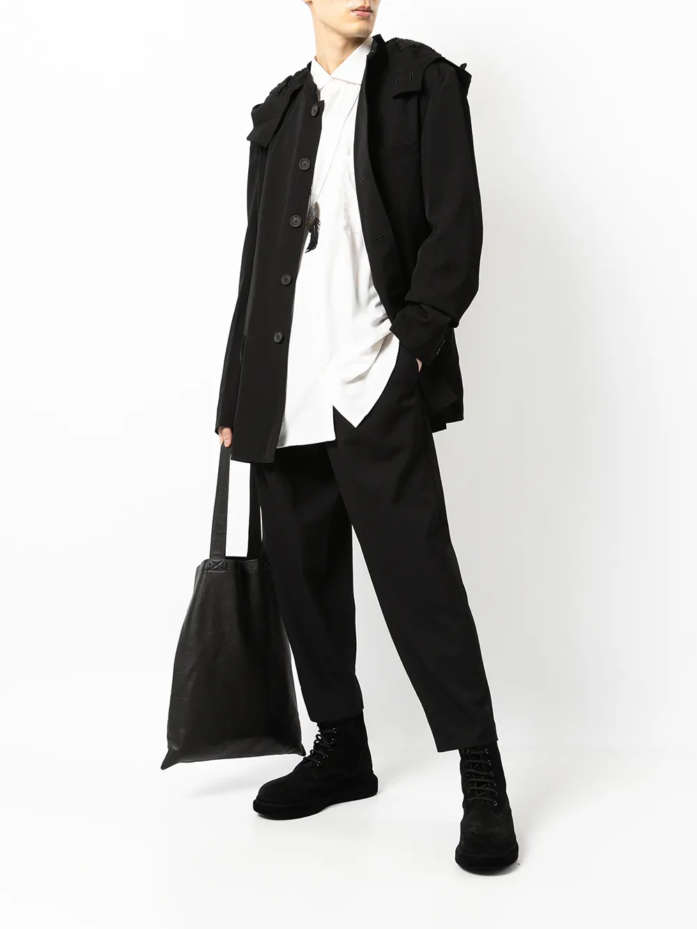 Yohji Yamamoto Button-down jas - Zwart