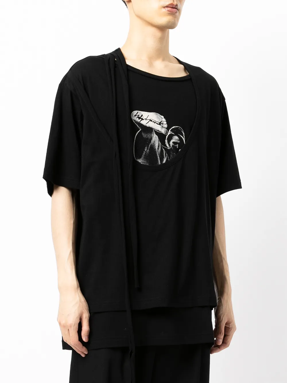 фото Yohji yamamoto многослойная футболка