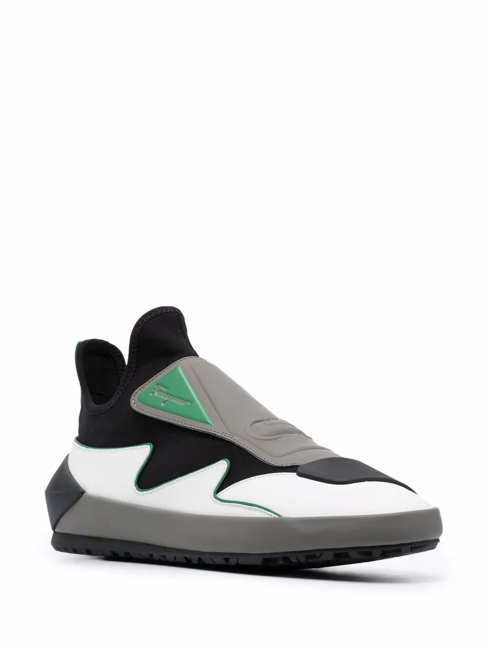 фото Salvatore ferragamo кроссовки-носки с тиснением gancini