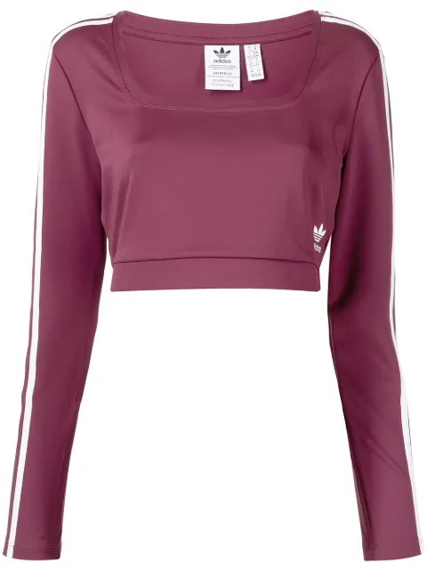 adidas cropped square-neck sweatshirt