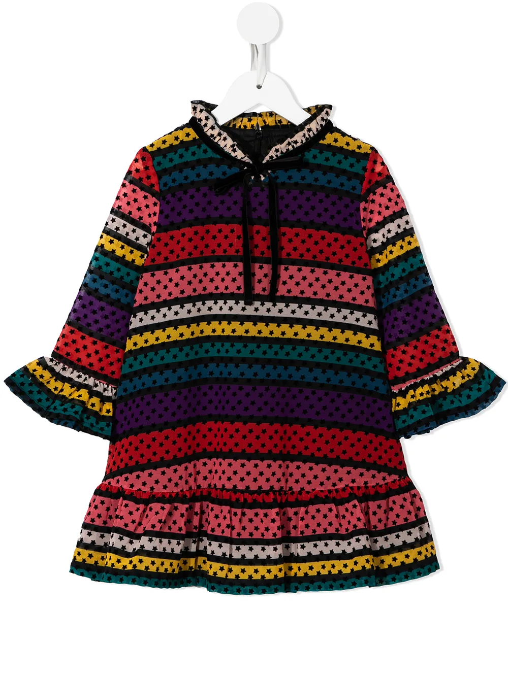 

SONIA RYKIEL ENFANT striped multi-panel star dress - Multicolour