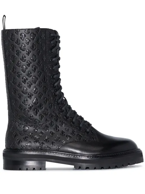 Jimmy Choo Cora logo-debossed boots