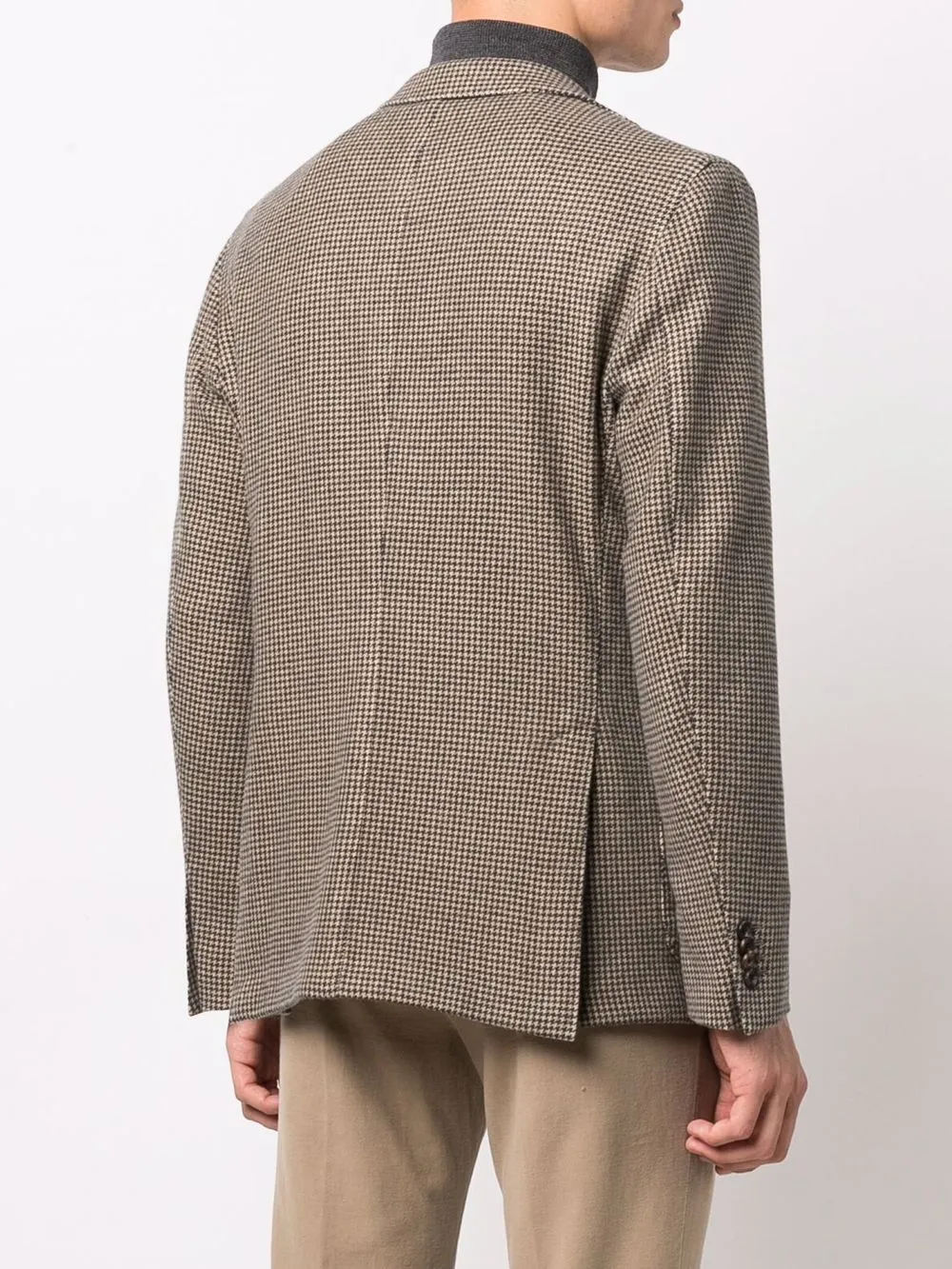 Shop Boglioli Houndstooth-patterned Blazer In Nude