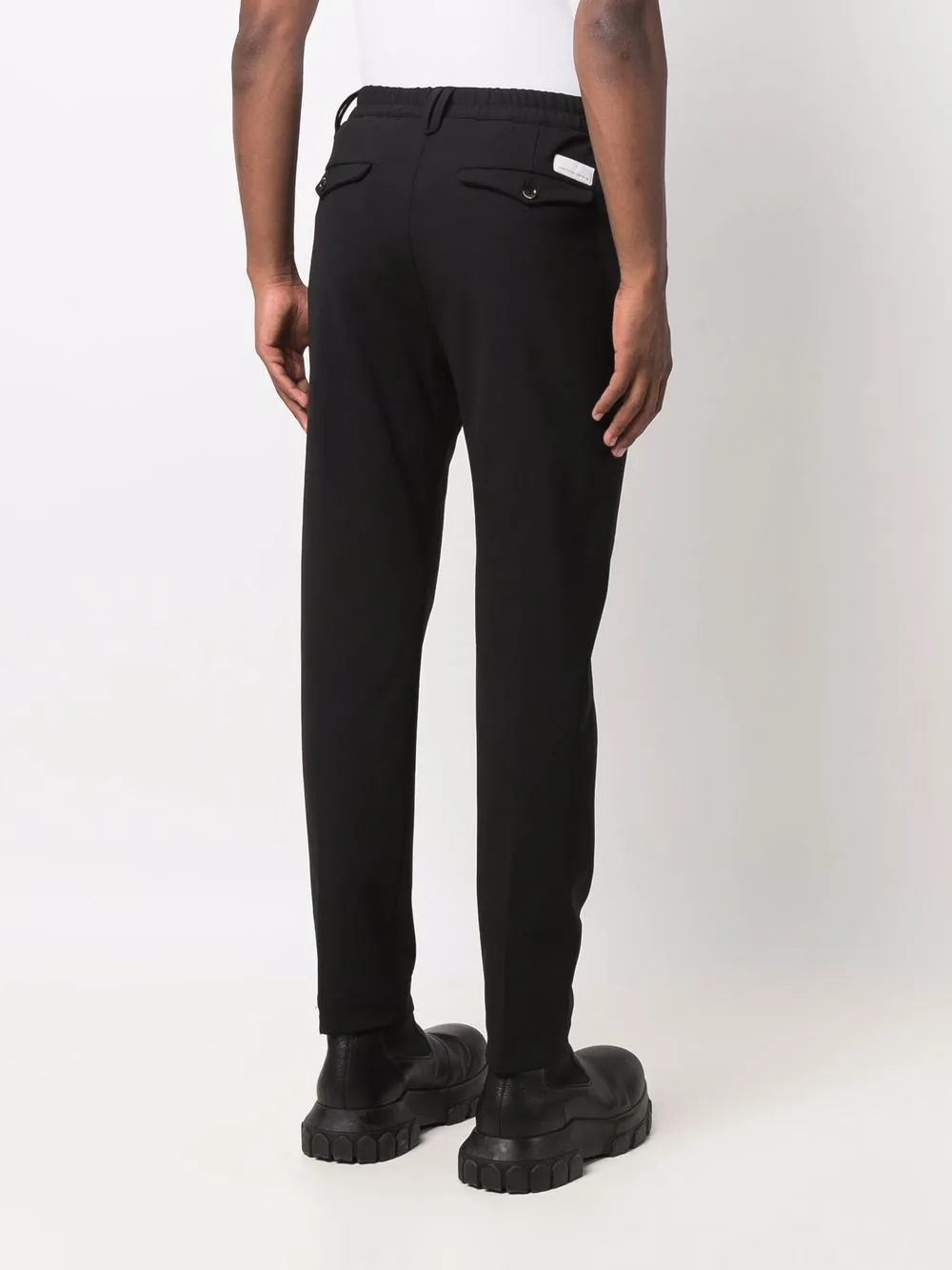 Pressed-Crease Wool-Blend Tailored Trousers