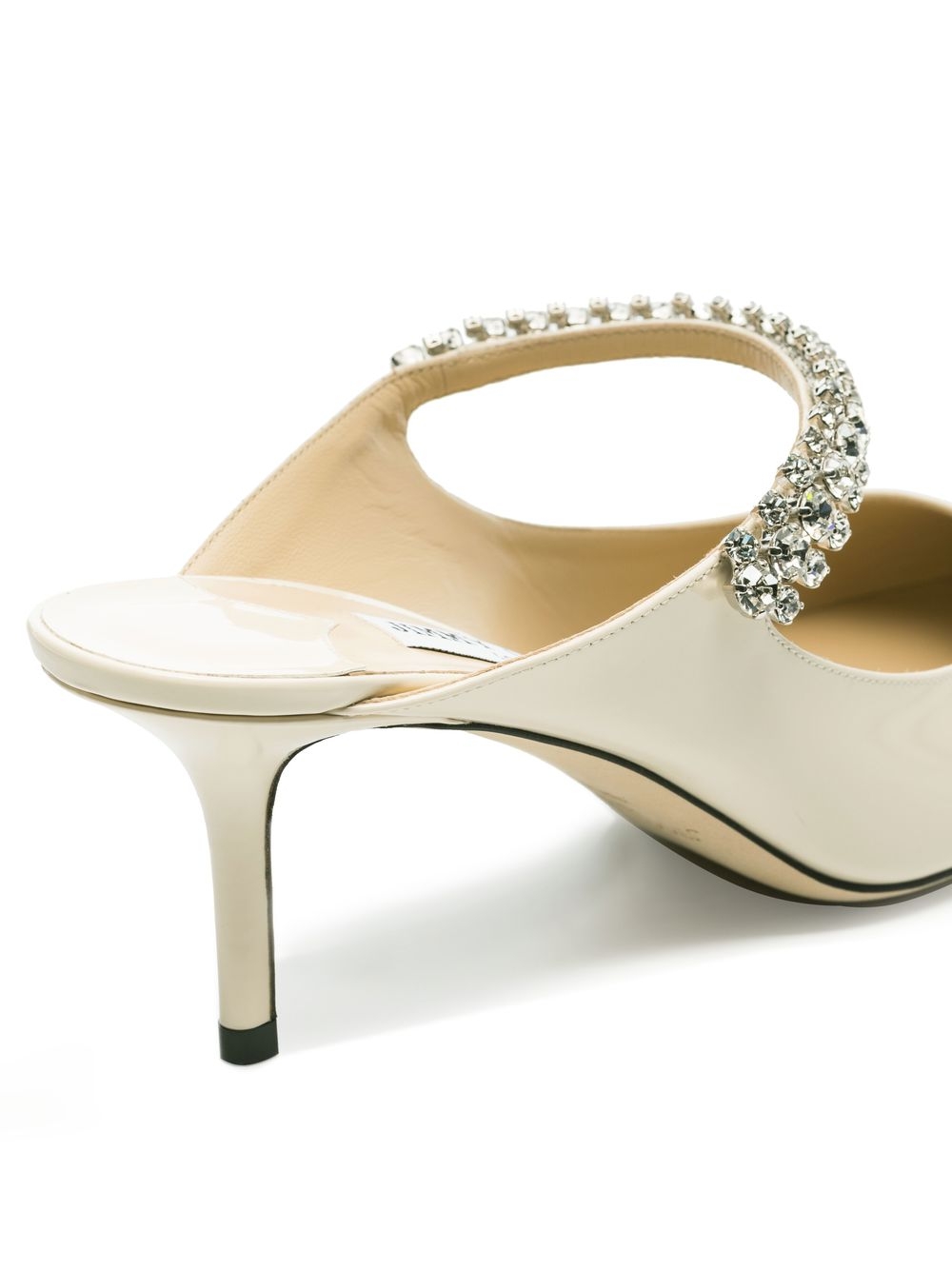 Bing 65 linen patent leather mules with crystal strap — Image 3