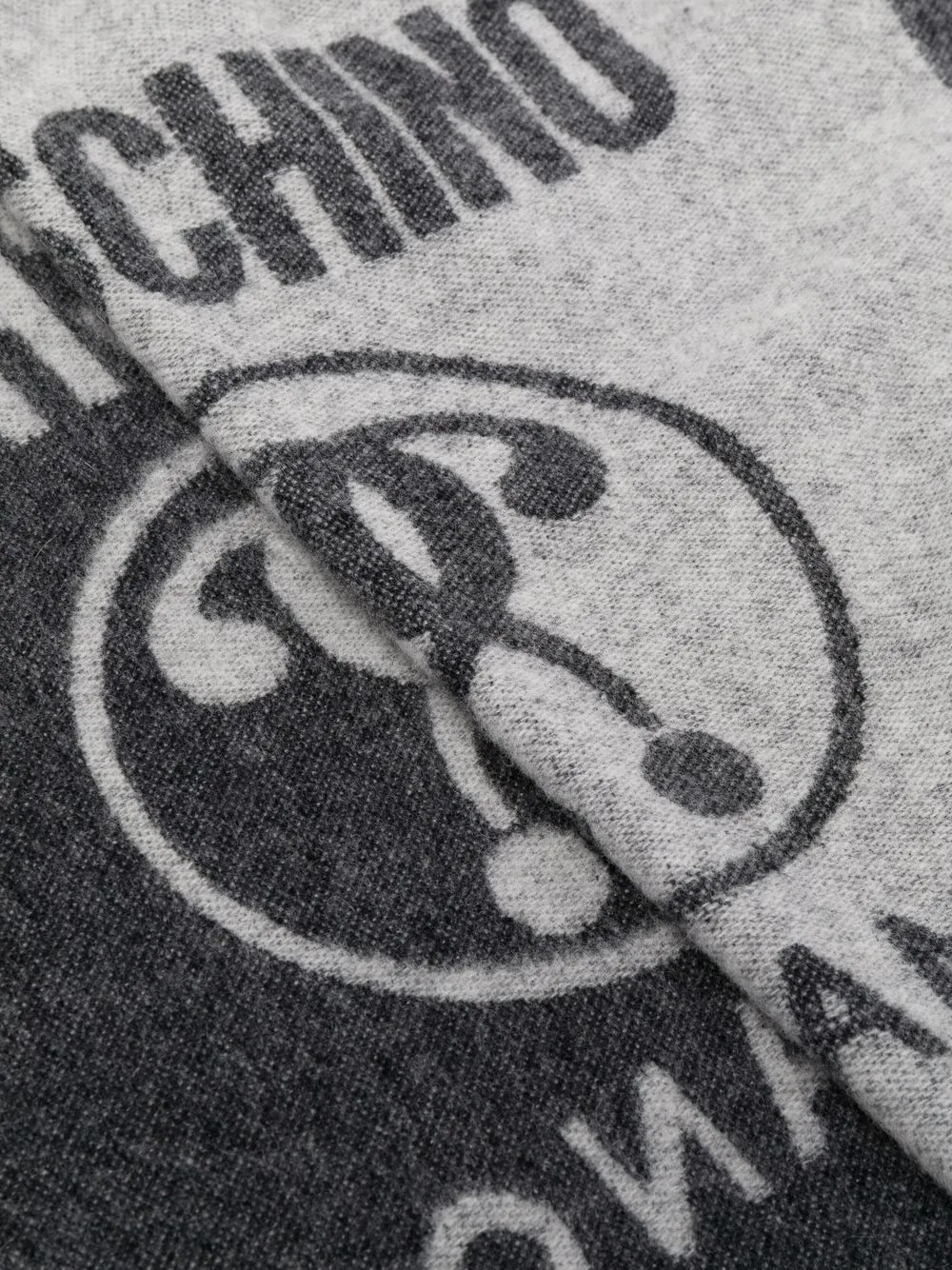 фото Moschino шарф вязки интарсия с логотипом double question mark