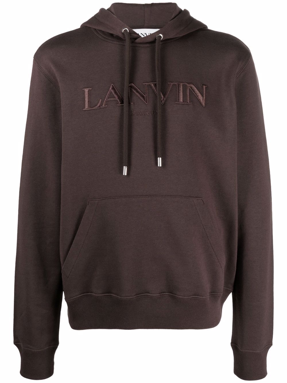 фото Lanvin худи с карманом-муфтой и вышитым логотипом