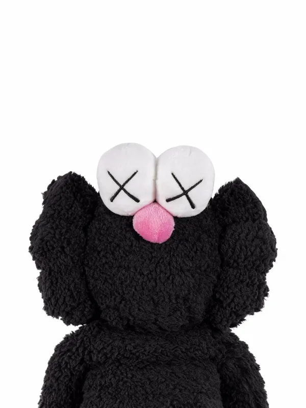 KAWS BFF Plush Figure Black FARFETCH