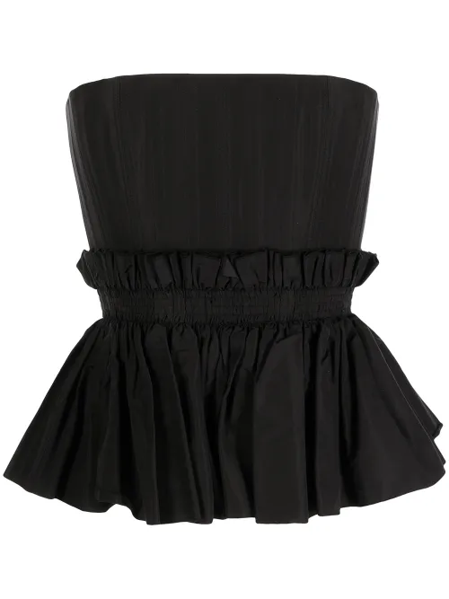 Bustier péplum en soie - Alex Perry - Modalova