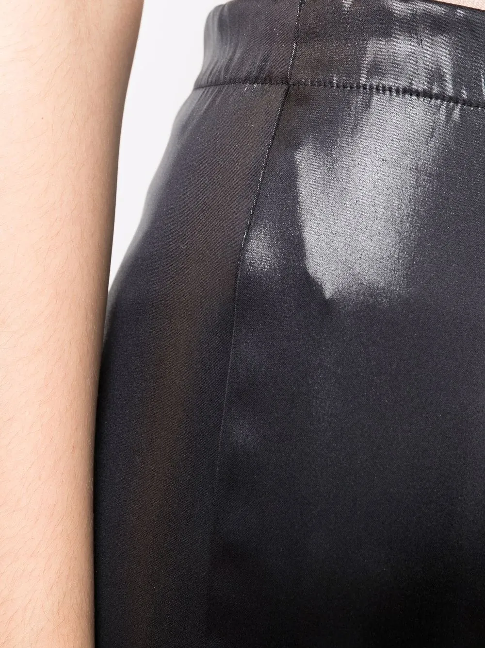 Dsquared2 Black Faux Leather Stirrup Leggings In Black