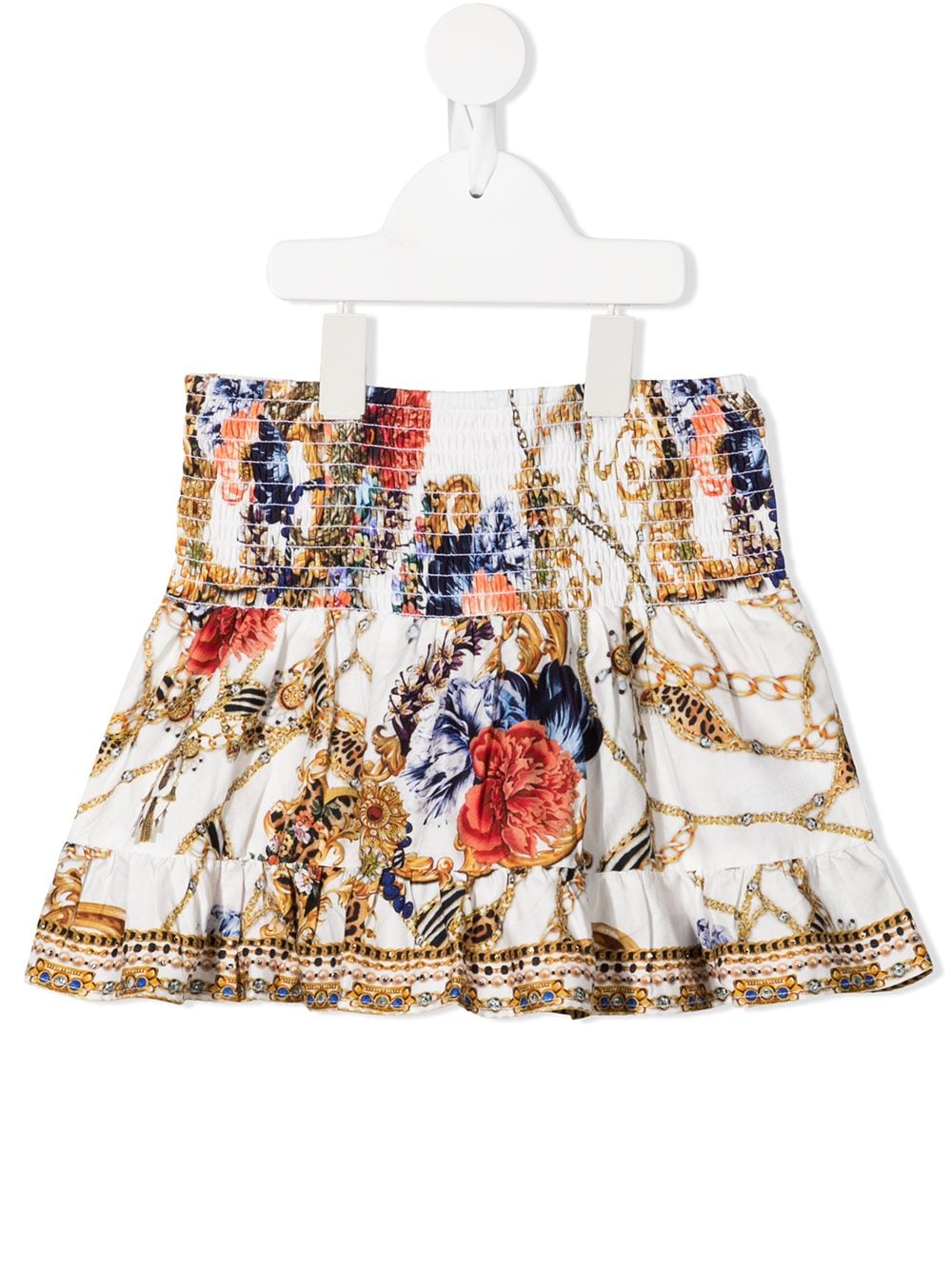 Camilla Shirring Waist mini skirt - Weiß