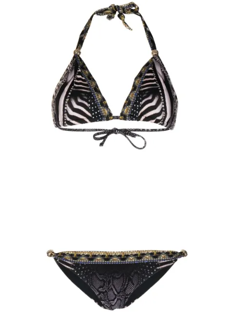 Camilla top de bikini con animal print