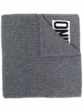 Moschino logo-print detail scarf - Grey