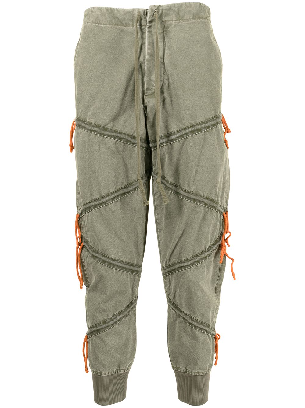 фото Greg lauren укороченные брюки с контрастными швами