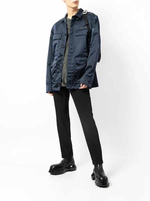 1017 ALYX 9SM satin-finish Jacket | Blue | FARFETCH