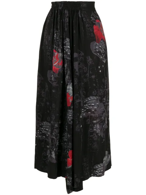 Y's pantalones acampanados con estampado gráfico 