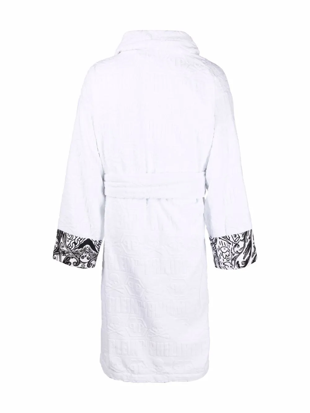 фото Philipp plein халат с цветочным принтом и логотипом