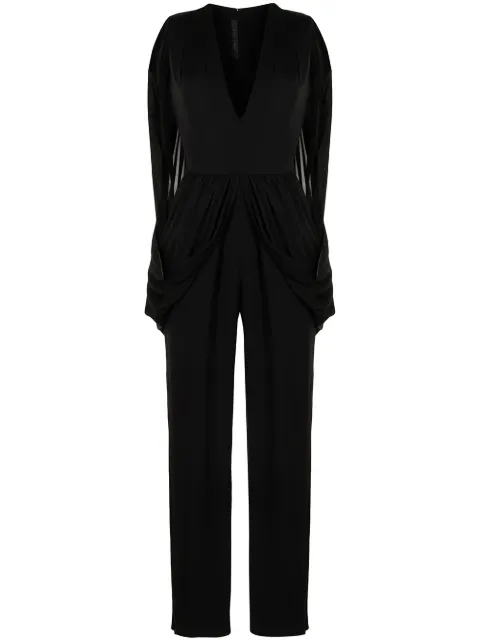 Elie Saab V-plunge cape jumpsuit 
