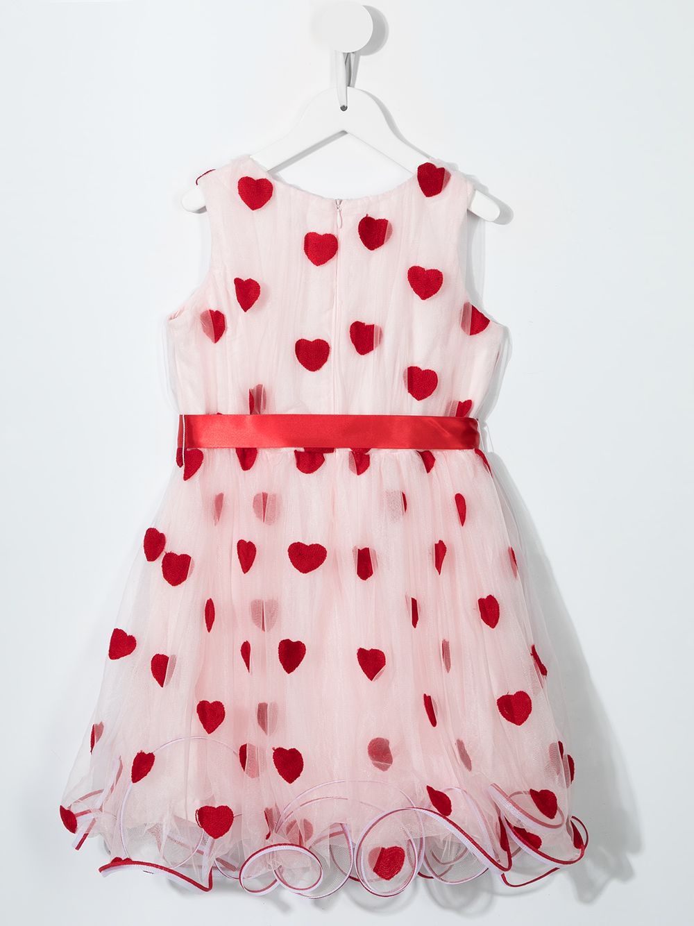 фото Charabia sleeveless heart-print tulle dress
